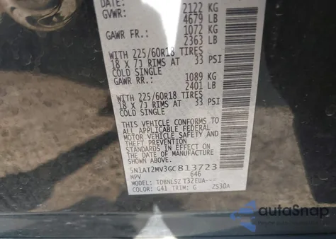 2016 Nissan Rogue Sl from USA, damaged, VIN 5N1AT2MV3GC813723